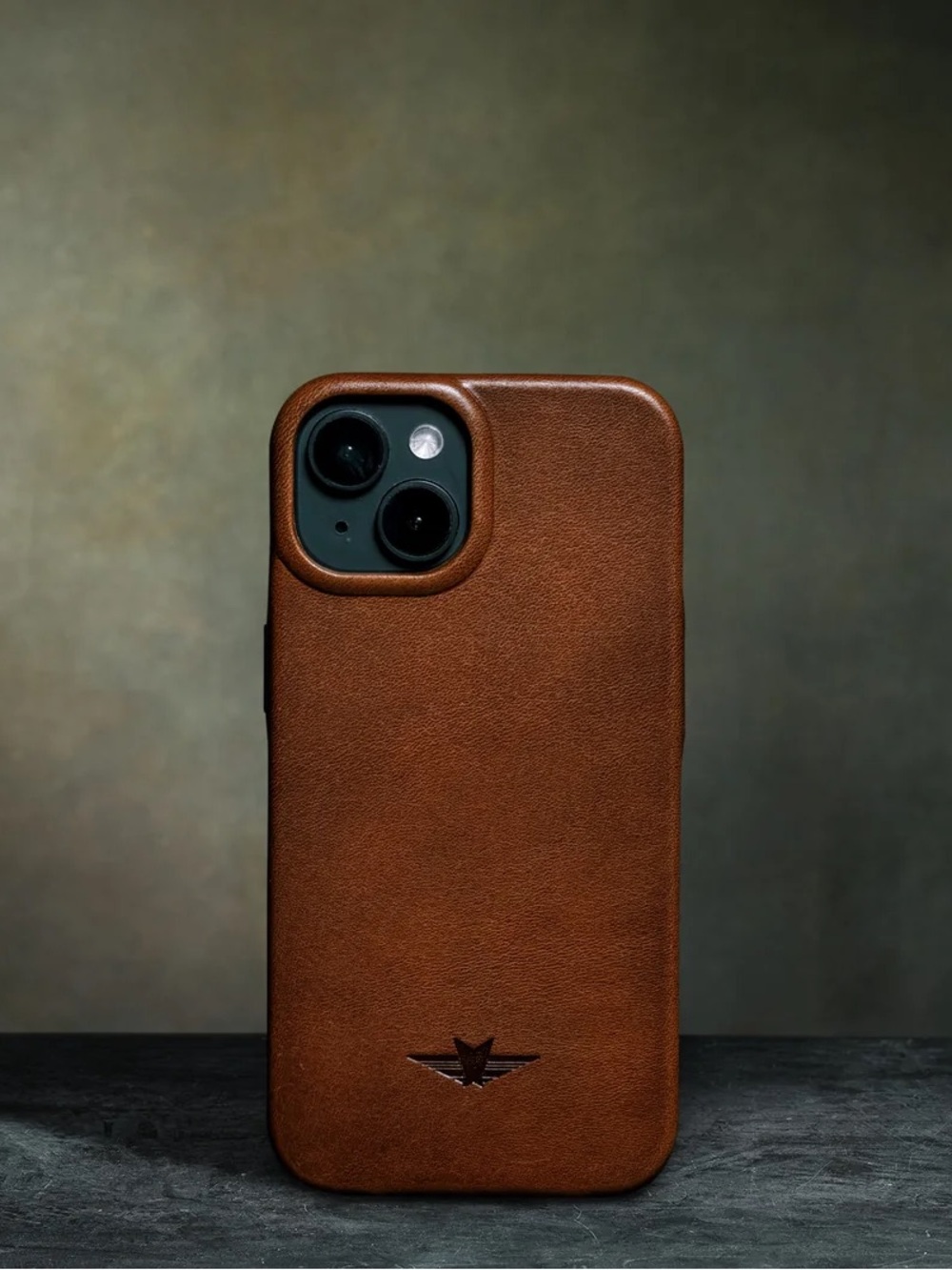 Premium Brown Leather Phone Case by , Sleek Protection